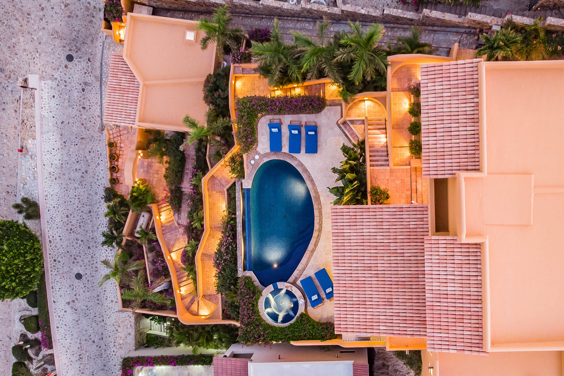 Overhead view of Casa Santa Fe Vacation Rental